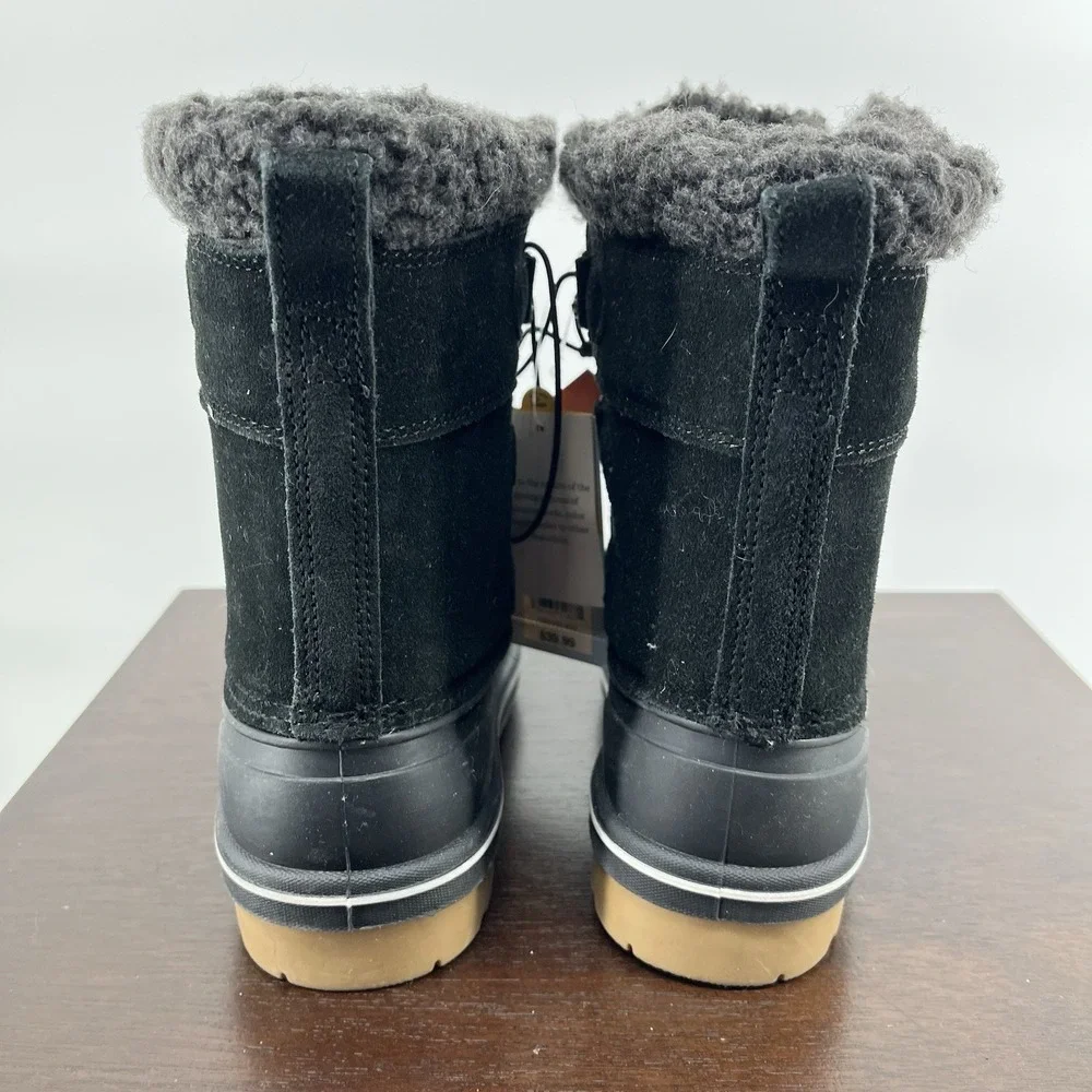NWT Cat & Jack Kids Boys Size 13 Winter Snow Boots Lace Up Black Waterproof